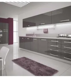 Antrasit Akrilik Kapak Mutfak Dolabı