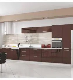 Kahverengi Akrilik Kapaklı Mutfak Dolabı