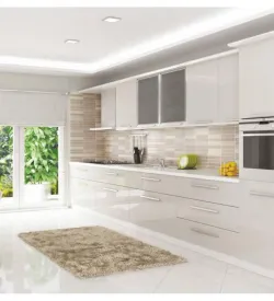 Kaşmir Akrilik Kapaklı Mutfak Dolabı