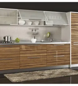 Naturel Eloksal 9 Alüminyum Kapaklı Mutfak Dolabı