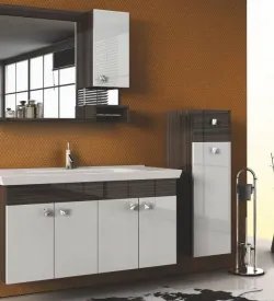 Zigana 125Cm Yan Ve Boy Dolaplı Banyo Dolabı