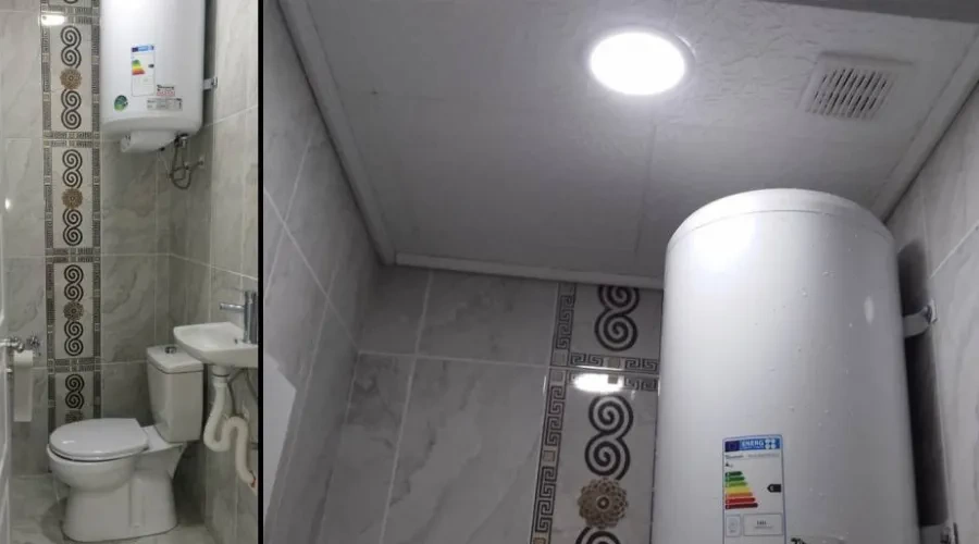 Güzellik Merkezi Wc Bölümü Alçıpan Tavan Ve Seramik Uygulaması
