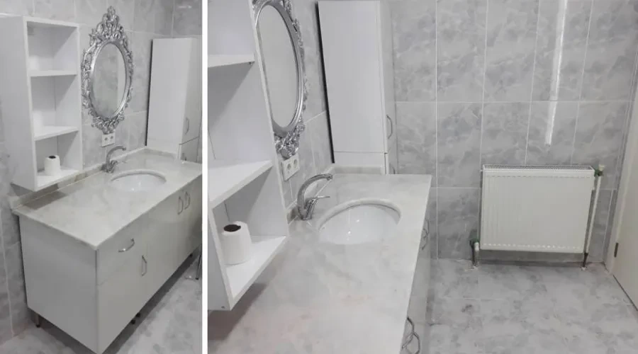 Özel Ölçü Mdf Ve Akrilik Banyo Dolabı Ve Petek Montajı